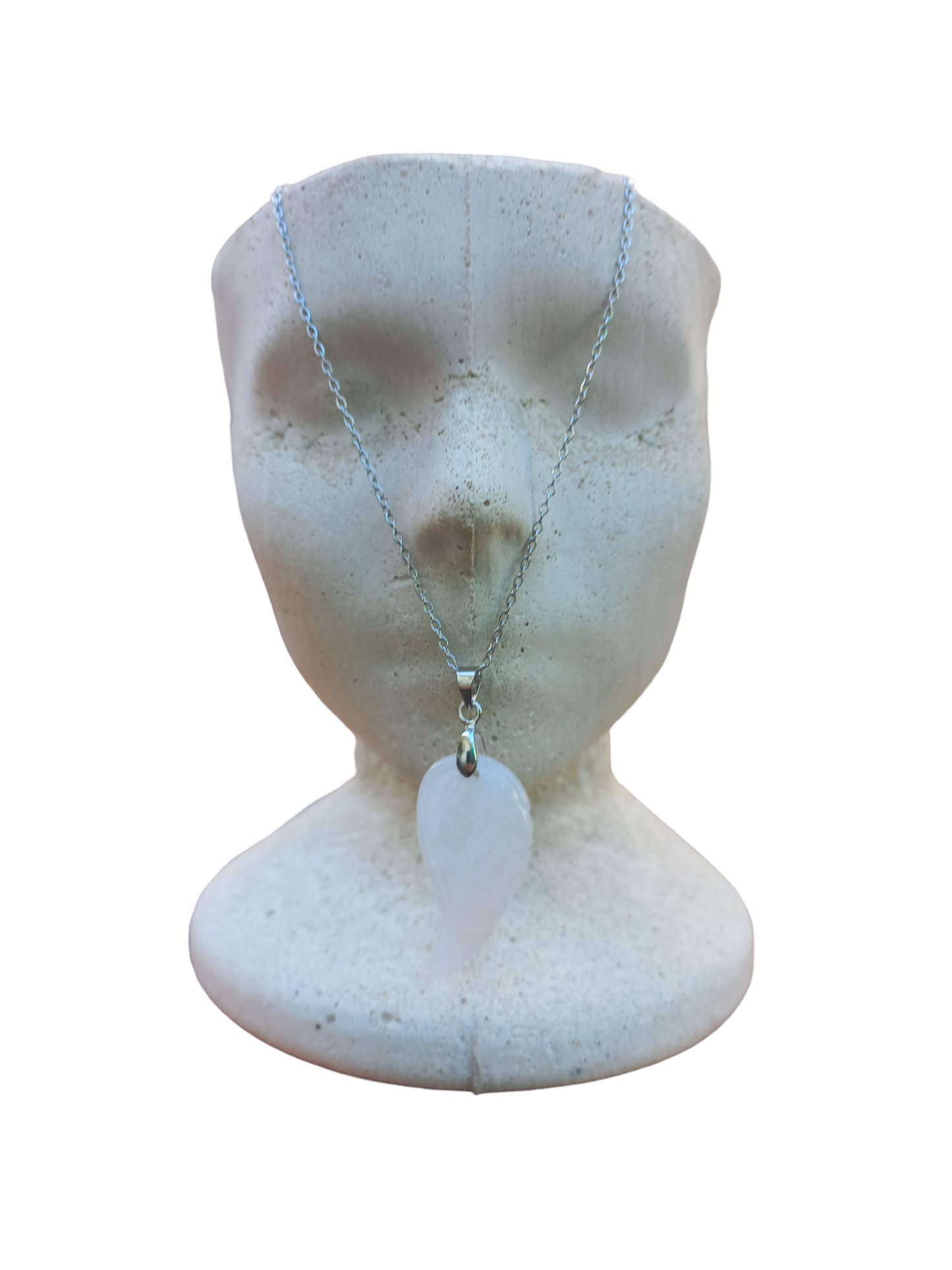 Rose Quartz Angel Wing Necklace