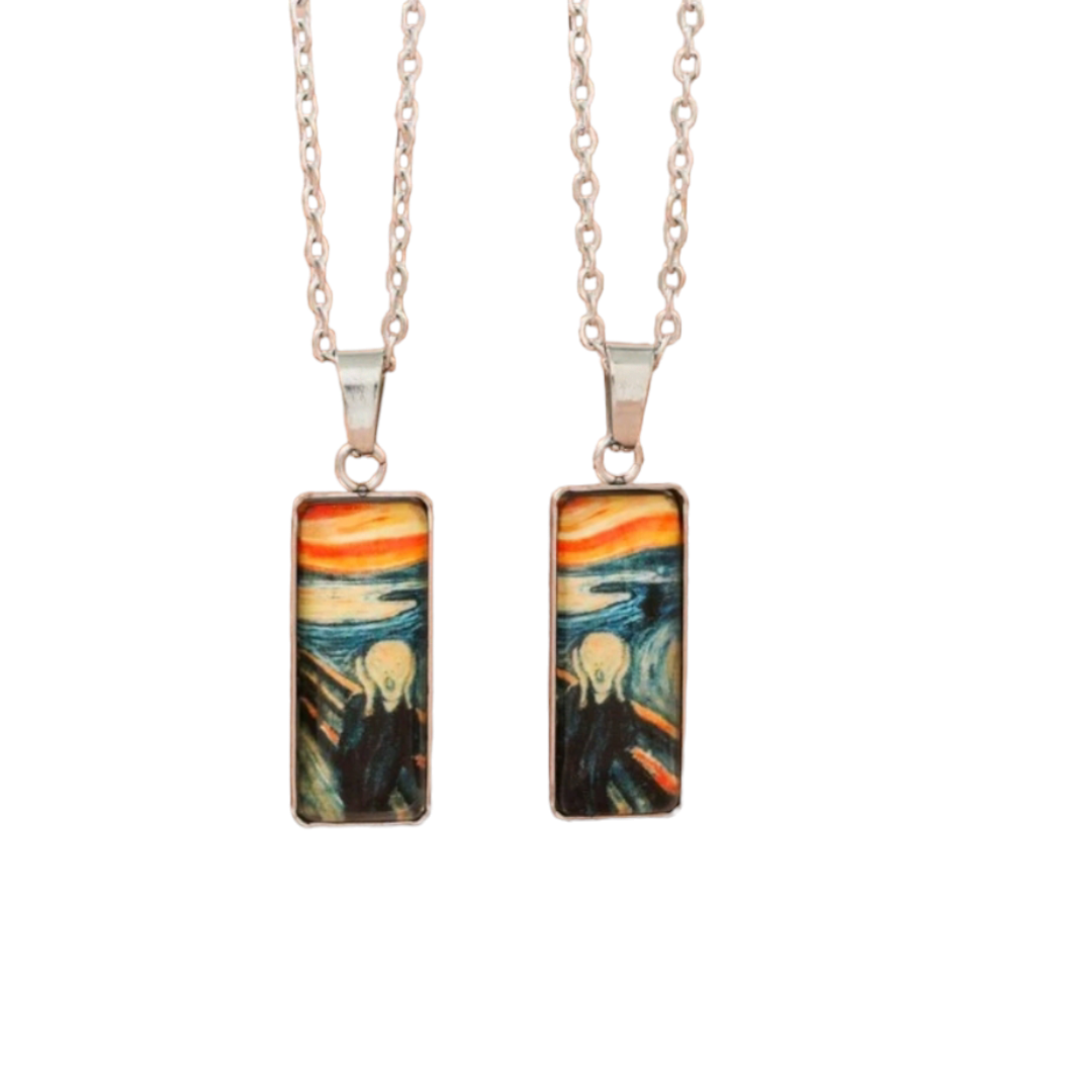 The Scream Necklaces- Set of 2
