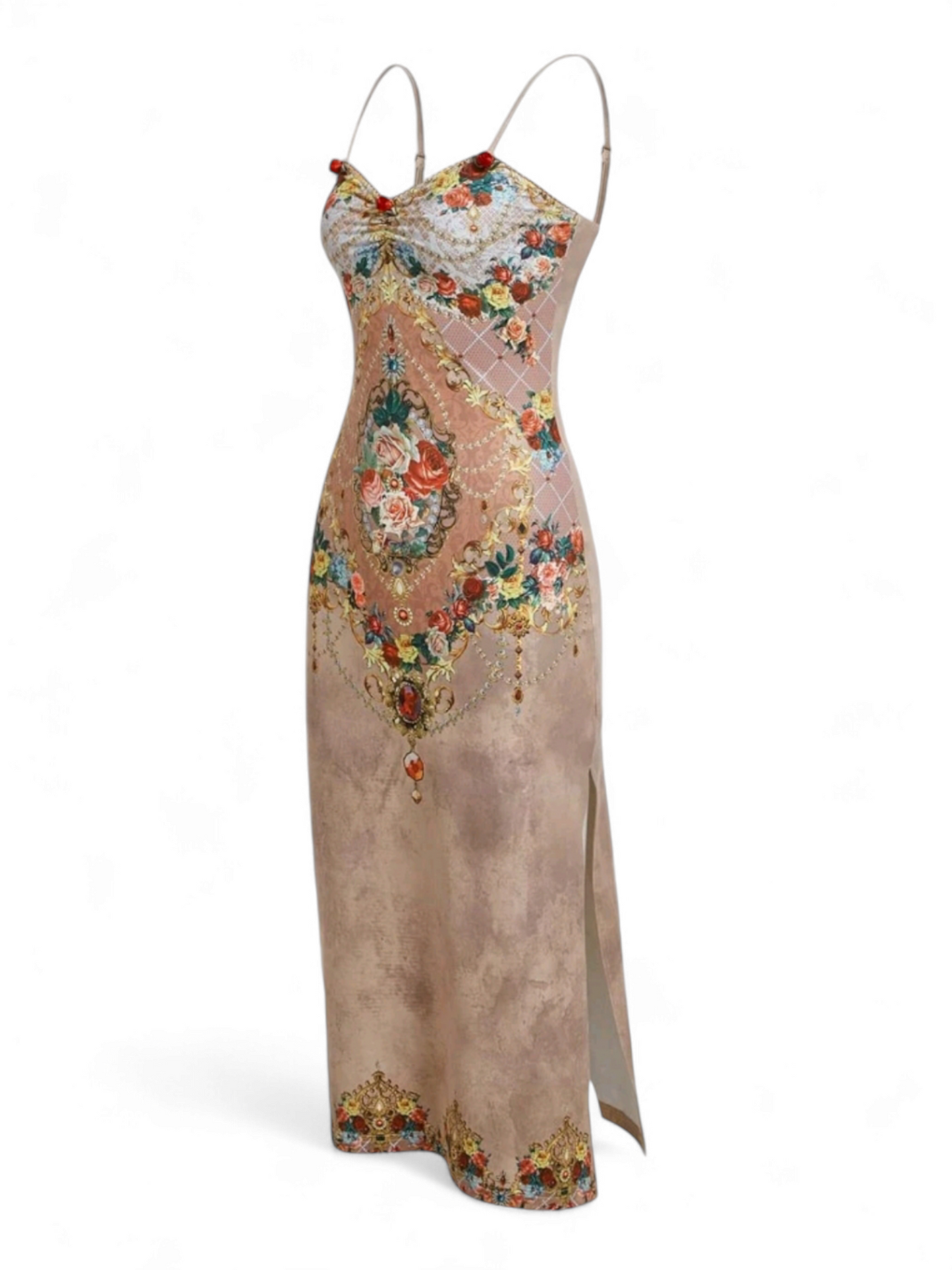 Slim Fit Floral Print Dress