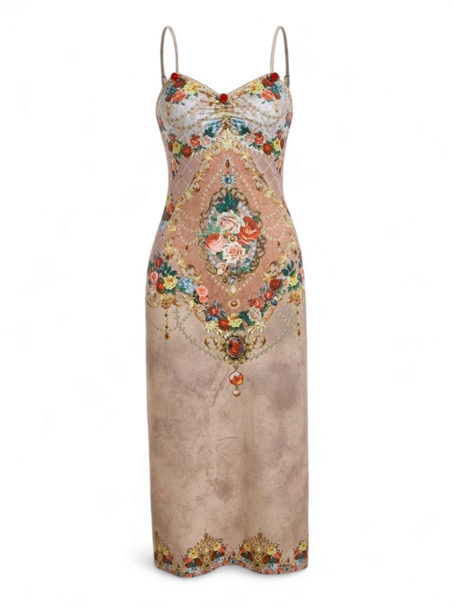 Slim Fit Floral Print Dress