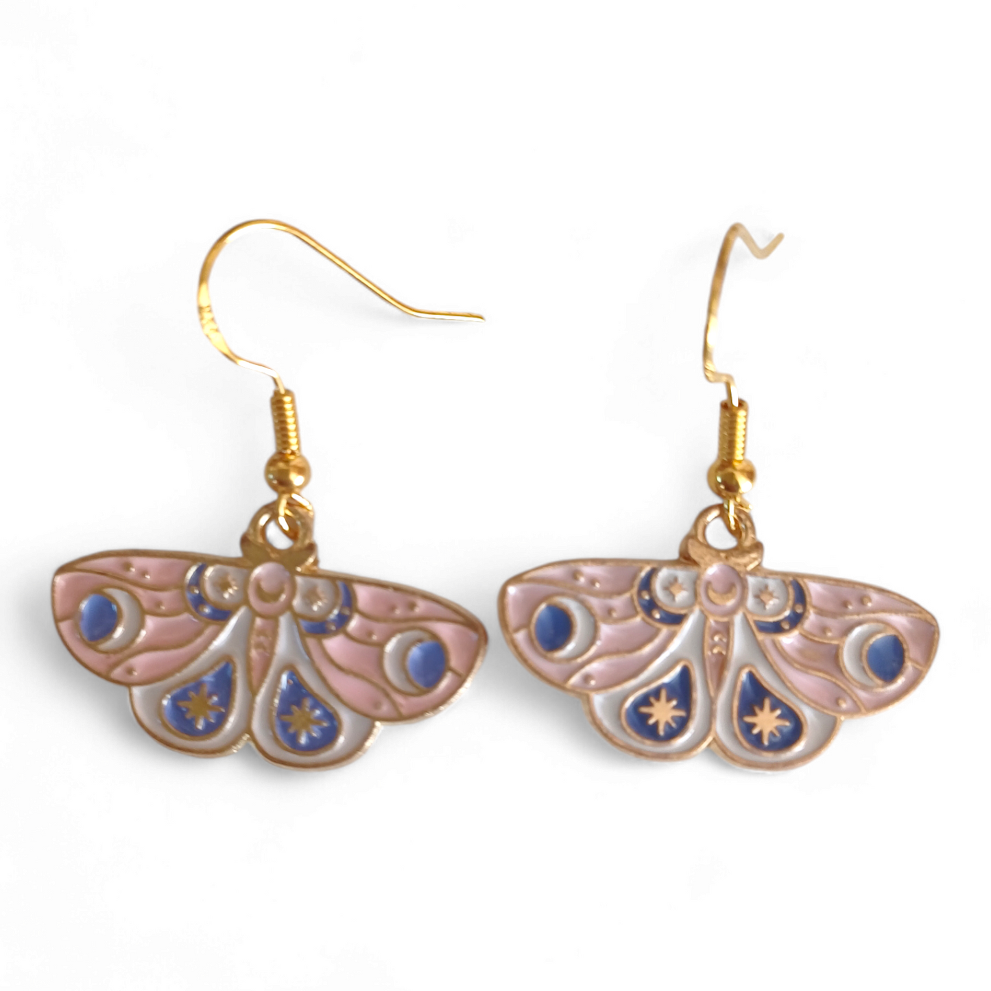 Celestial Butterfly Earrings: Pink