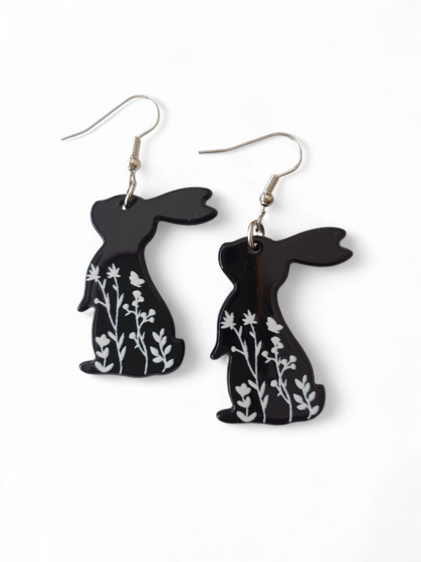Little Black Bunny Earrings