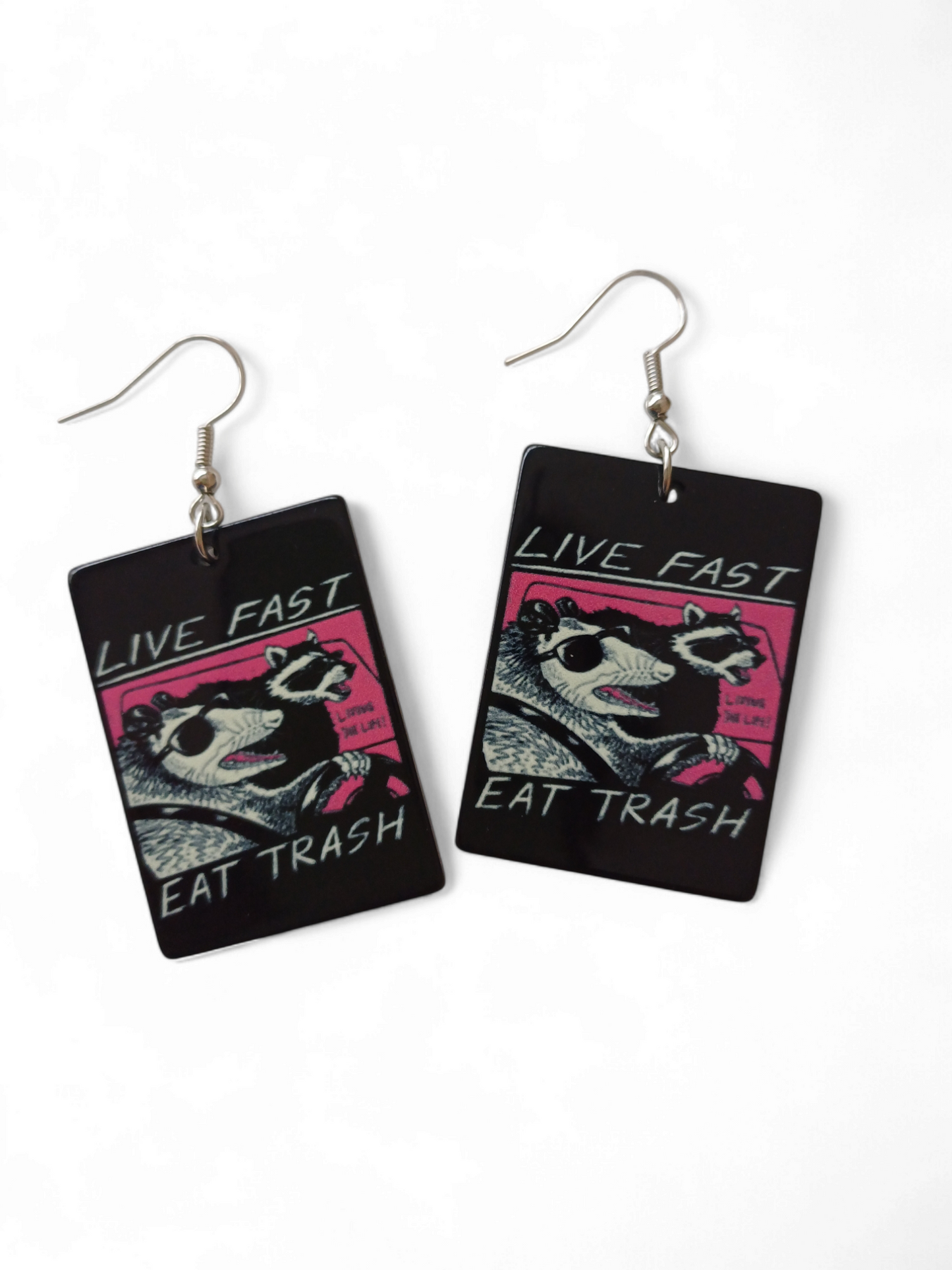Retro Live Fast Earrings