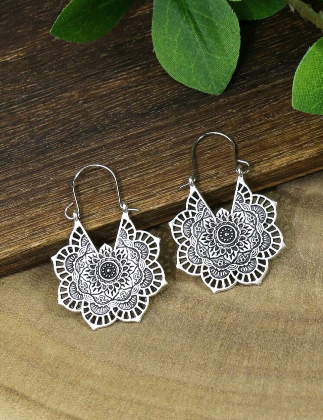 Boho Earrings- Lotus Flower