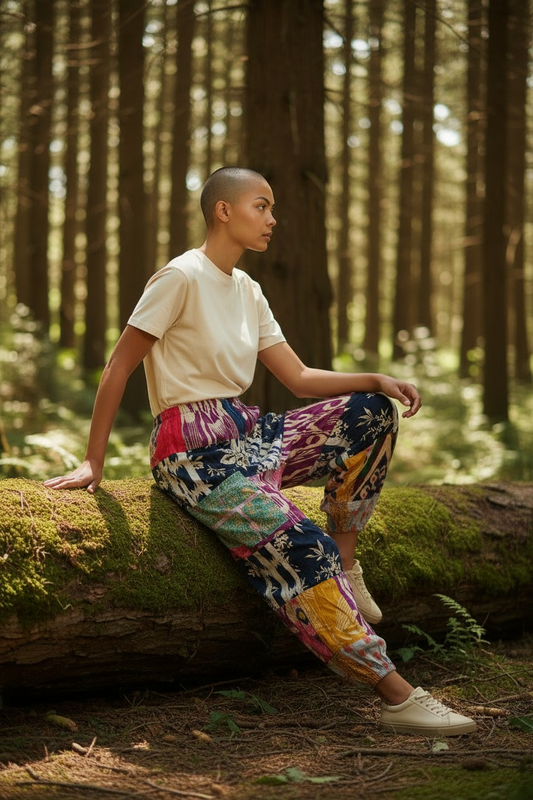 Patchwork Harem Pants