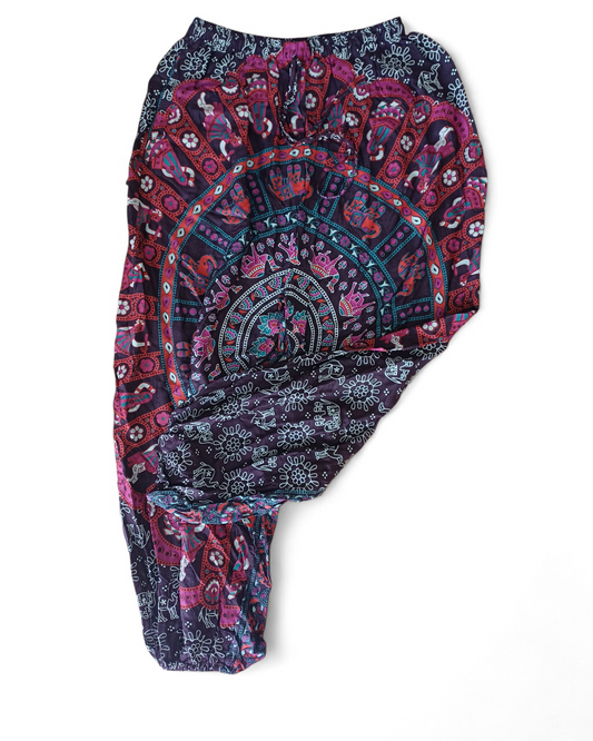 Mandala Pants with Elasticated Waist & Ankles