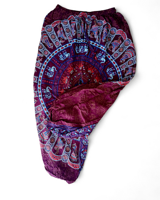Mandala Pants with Elasticated Waist & Ankles