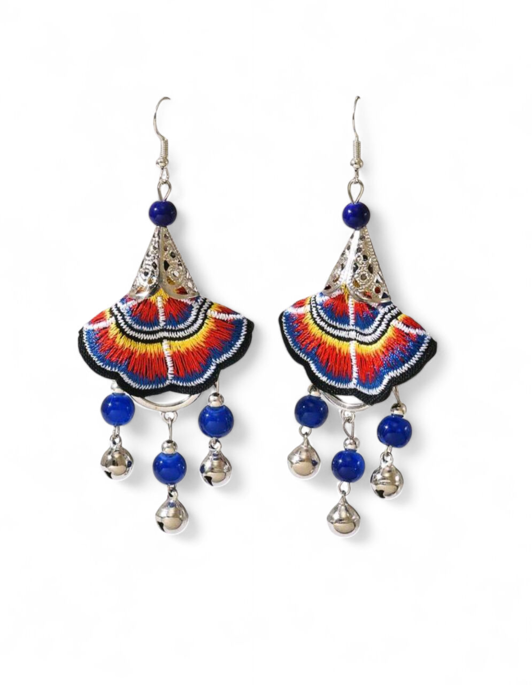 Embroidered Bell Earrings