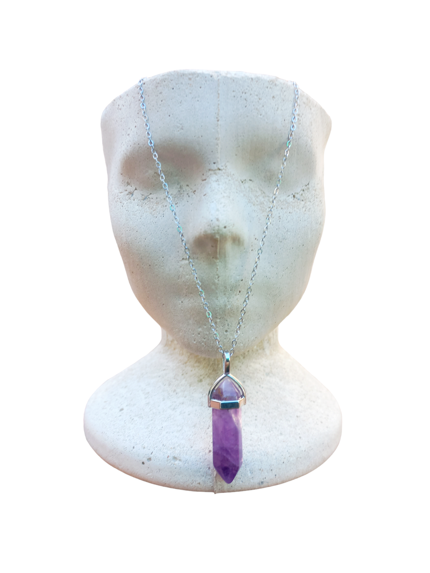 Amethyst Double Terminated Pendant Necklace