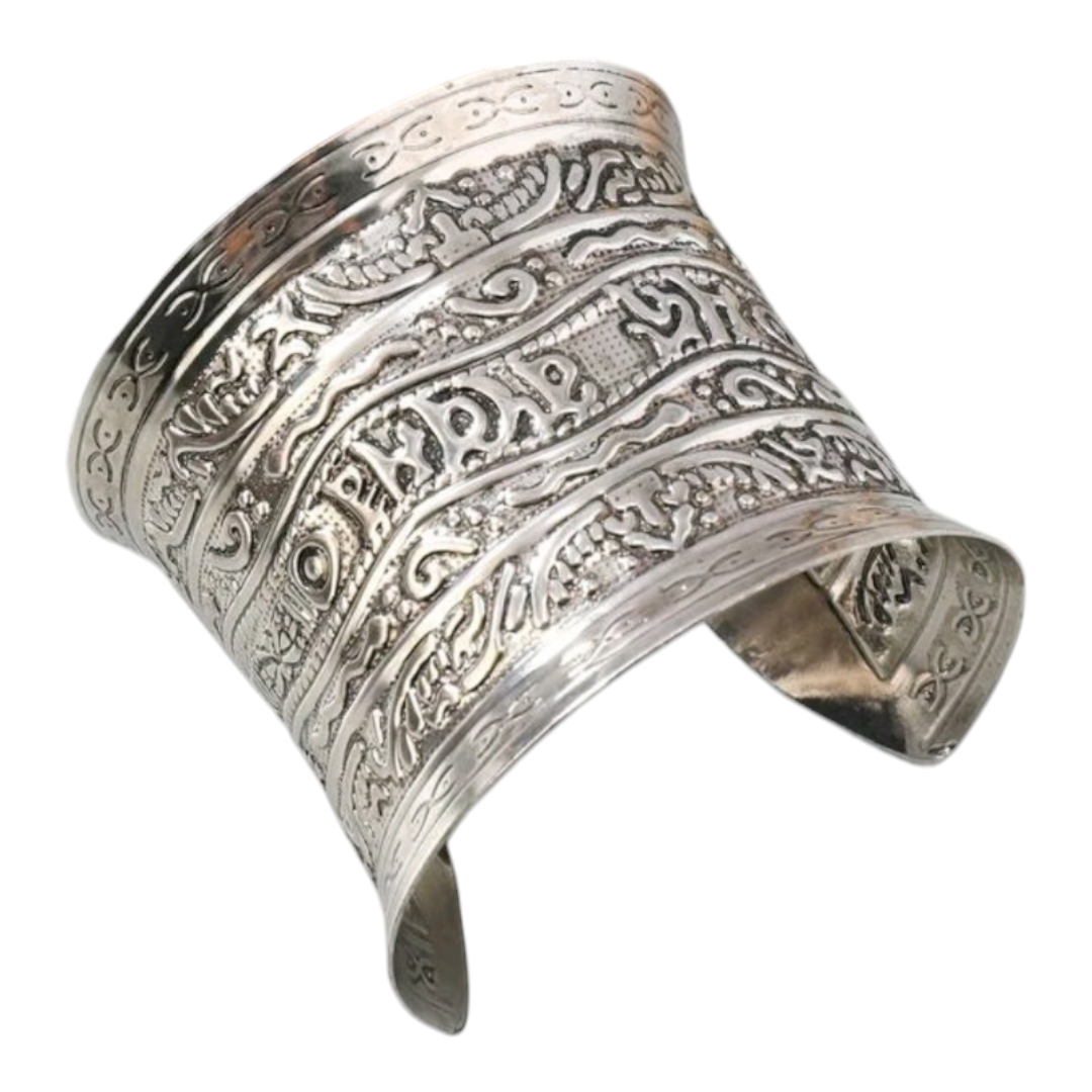 Vintage Pattern Cuff Bangle