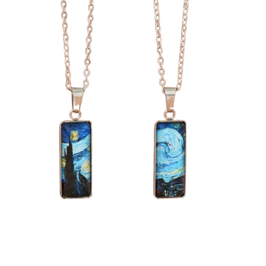 Van Gogh's Starry Night Necklaces- Set of 2
