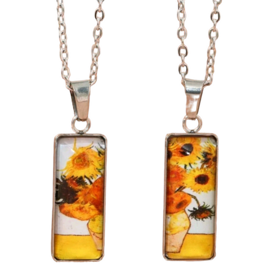 Van Gogh's Sunflower Necklaces- Set of 2