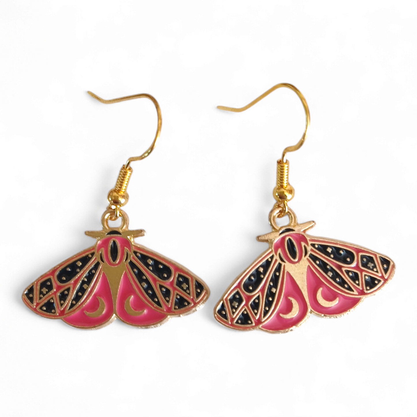Celestial Butterfly Earrings: Moons