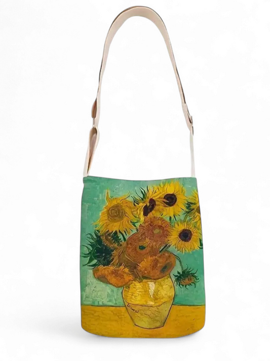 Van Gogh Print Canvas Crossbody Bag