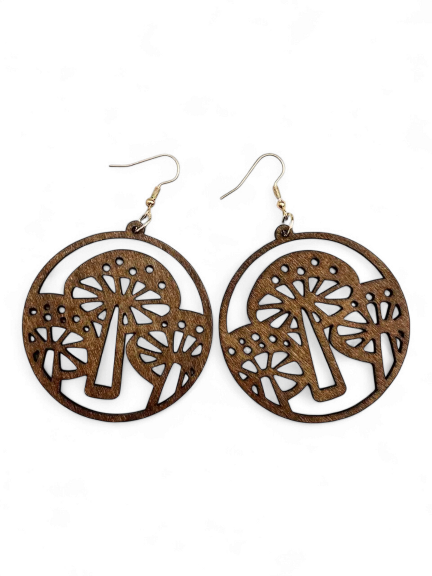 Wooden Mushie Earrings- 4 colours available