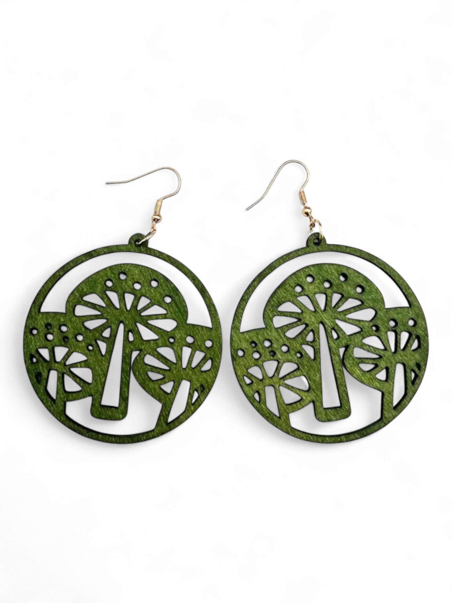 Wooden Mushie Earrings- 4 colours available