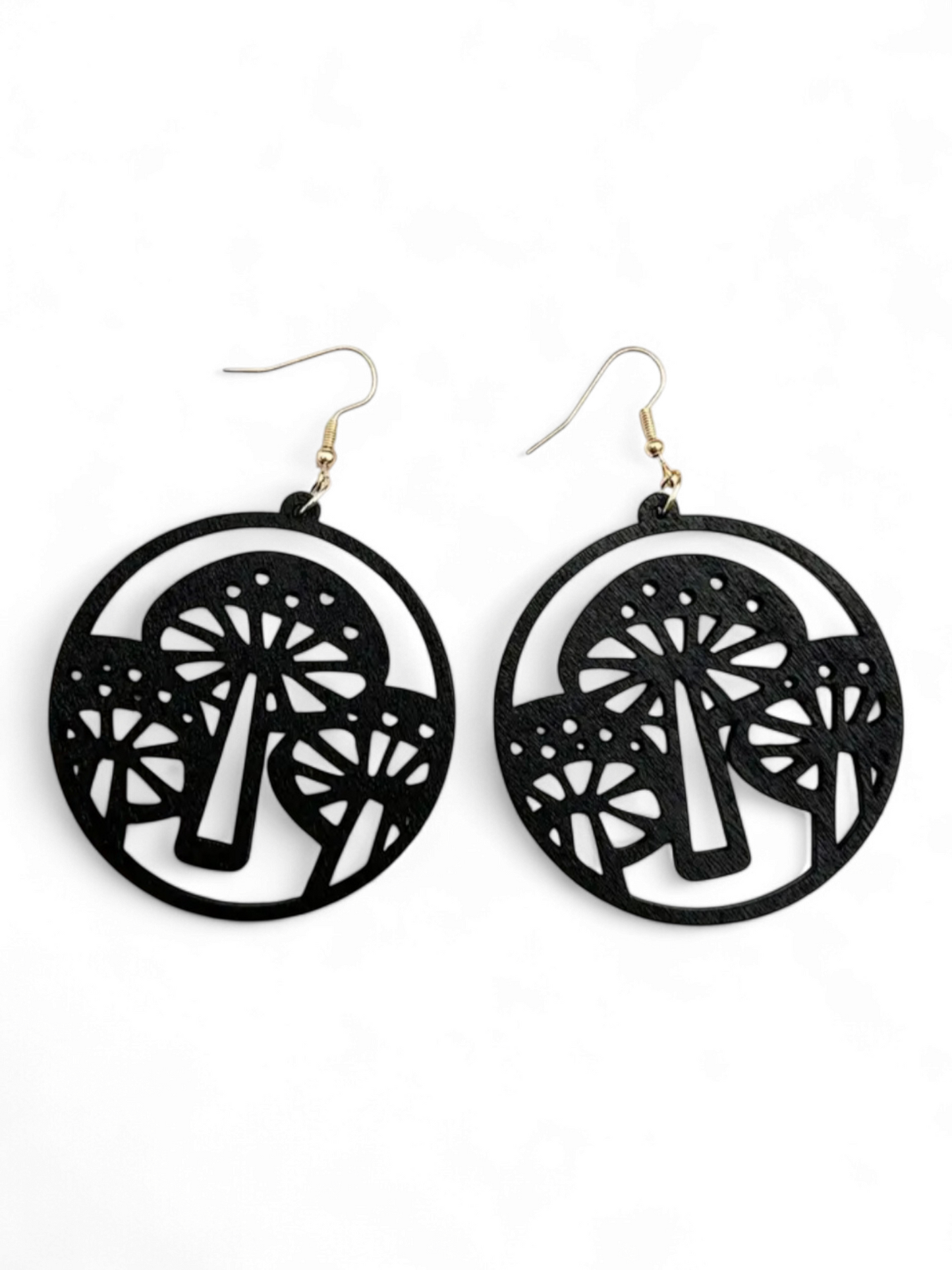 Wooden Mushie Earrings- 4 colours available