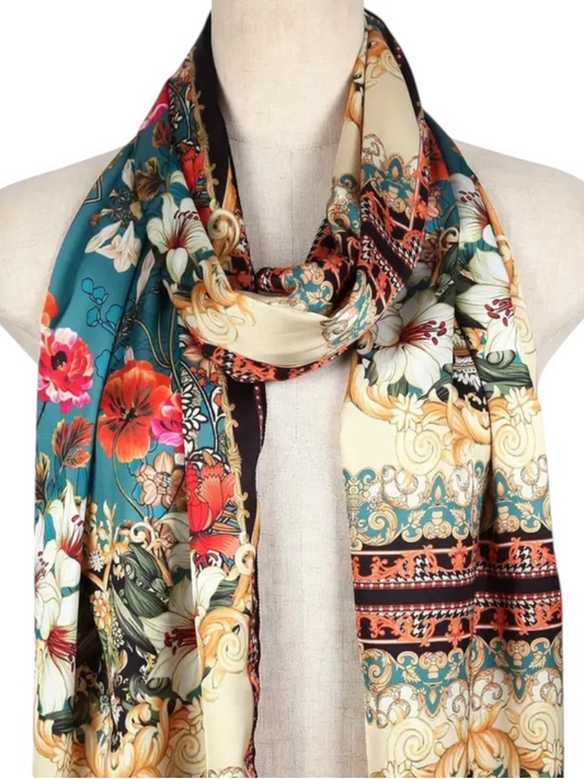 Silky Bohemian Print Scarf