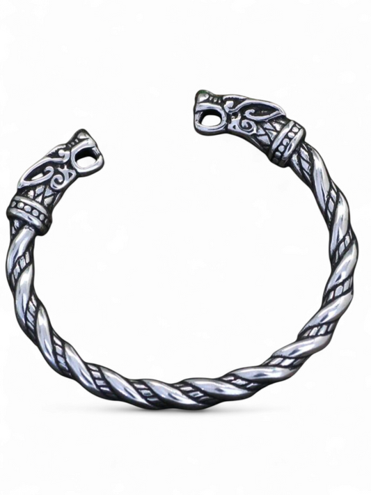 Sunfyre- Antique Look Silver Plated Bangle