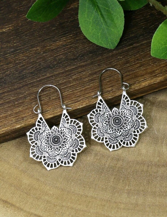 Boho Earrings- Lotus Flower