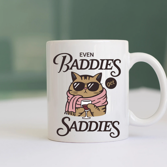 Ceramic Mug: Even Baddies Get Saddies