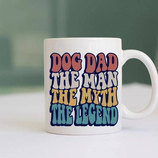 Ceramic Mug: Retro Dog Dad