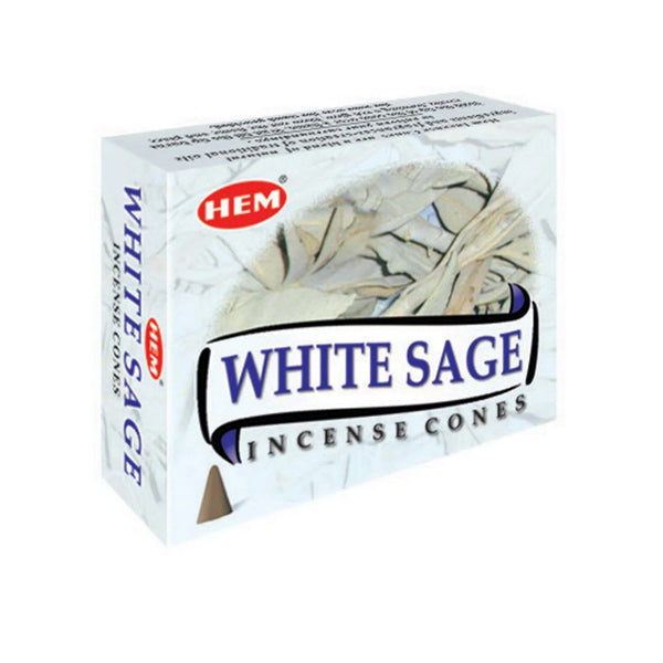 HEM White Sage Incense Cones (10 Cones)