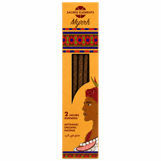 Myrrh Hand-Rolled Artisanal Organic Incense Sticks By Sacred Elements