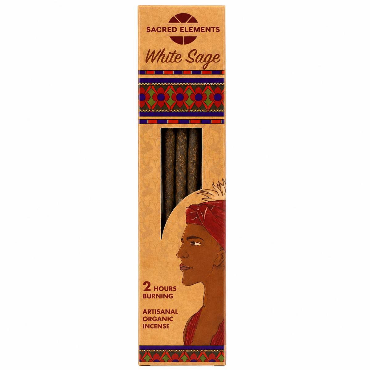 White Sage Hand-Rolled Artisanal Organic Incense Sticks By Sacred Elements