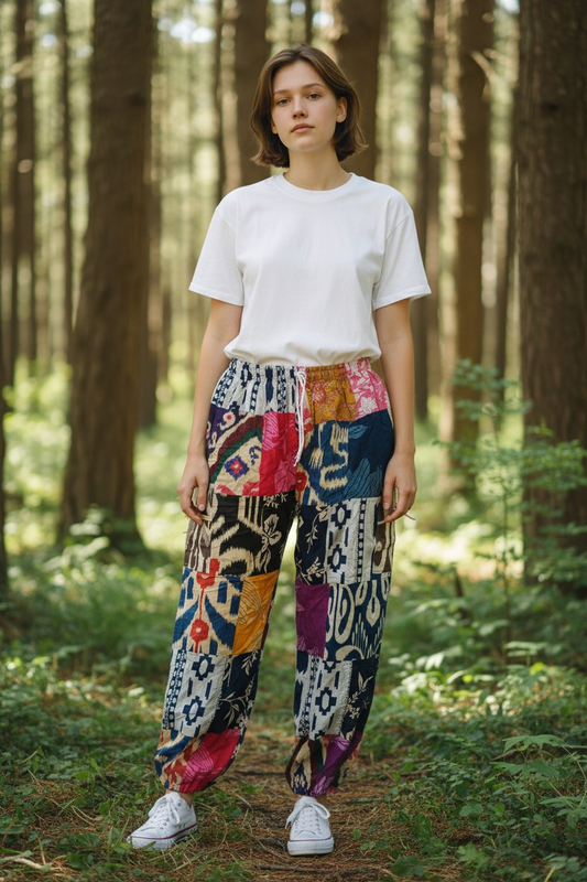 Patchwork Harem Pants