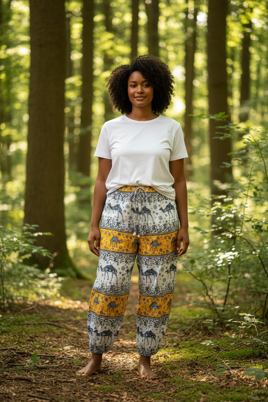 Camel Print Pants