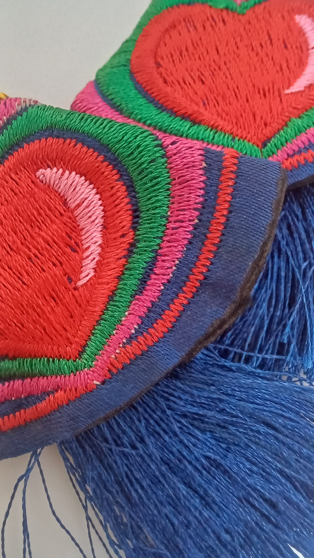 Heart Embroidered Earrings
