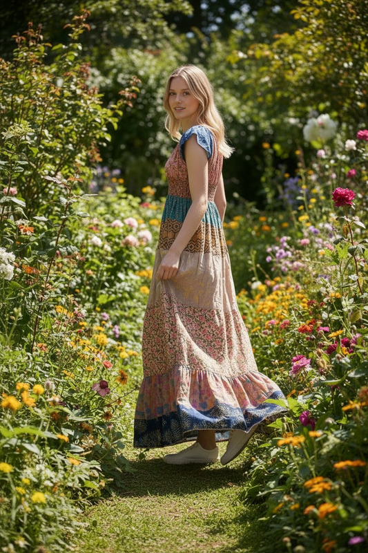 100% Cotton Patchwork Dress