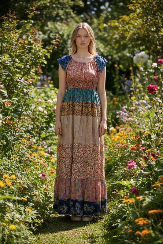 100% Cotton Patchwork Dress