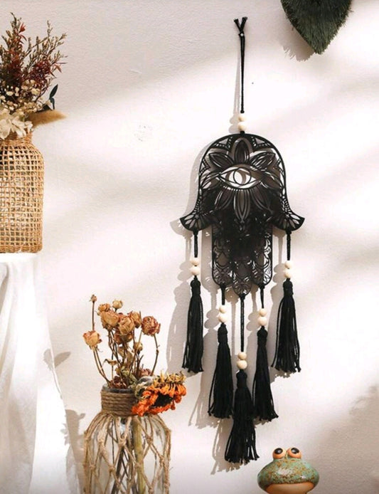 Wooden Hamsa Wall Decor