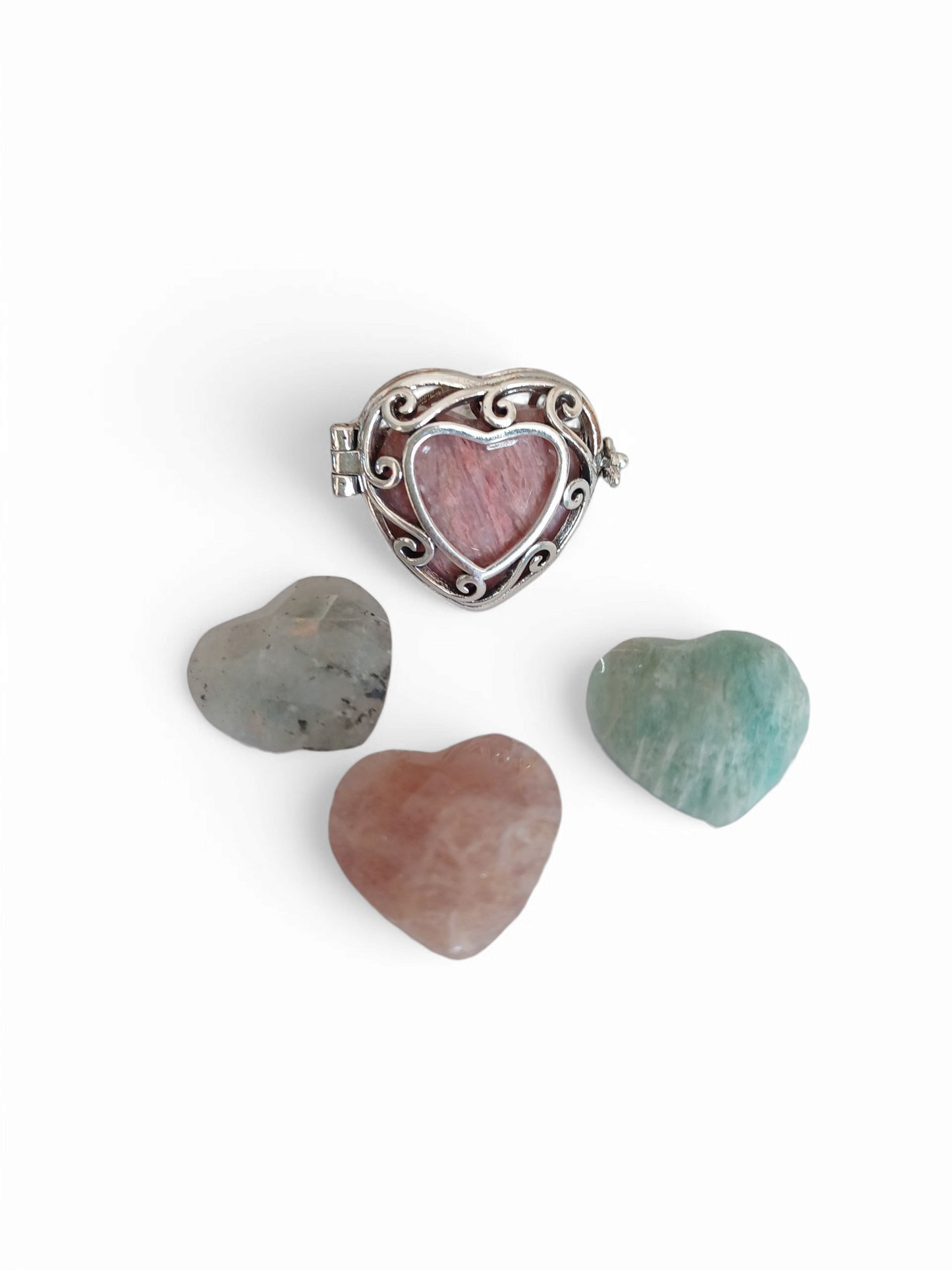 Antique Look Openable Ring with Interchangeable Natural Stones