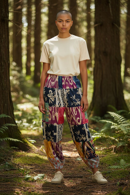 Patchwork Harem Pants