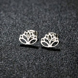 Monada Lotus Earrings- Stainless Steel Mini's